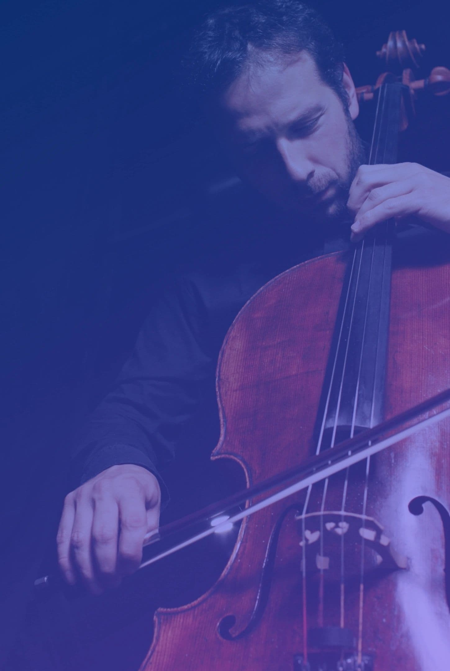 String musician practicing